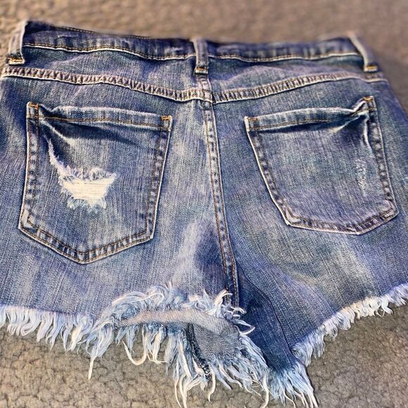 JUST USA Jean Shorts Size Large Distressed - Picture 11 of 12